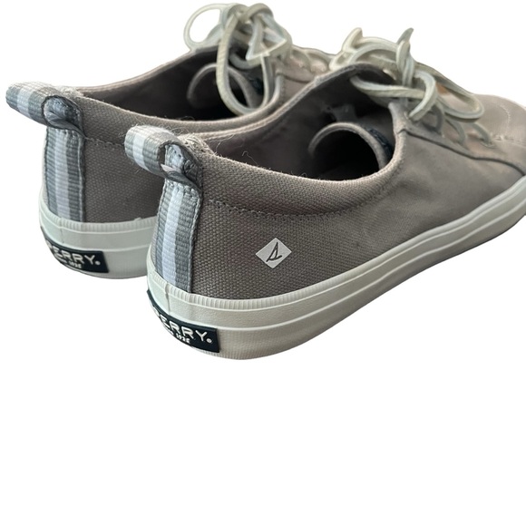 NWOB Sperry Top-Siders Crest Vibe sneakers memory foam canvas leather gray 8 - Picture 9 of 11